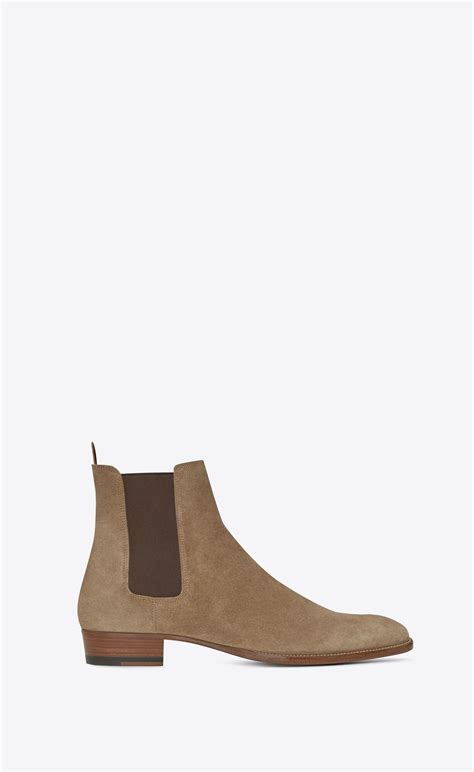 ysl wyatt boot suede|saint laurent chelsea boots sale.